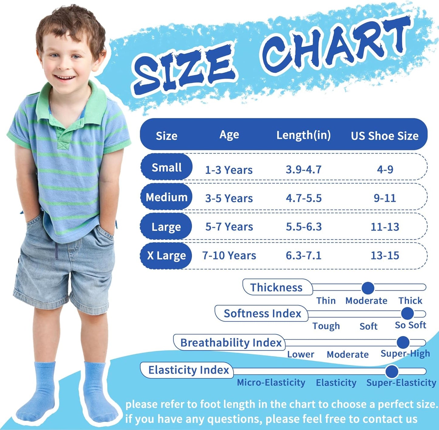 Kids Non Slip Toddler Boy Grip Socks 12 Pairs Anti Skid Sticky Socks for 1-10 Years Baby Children Girls