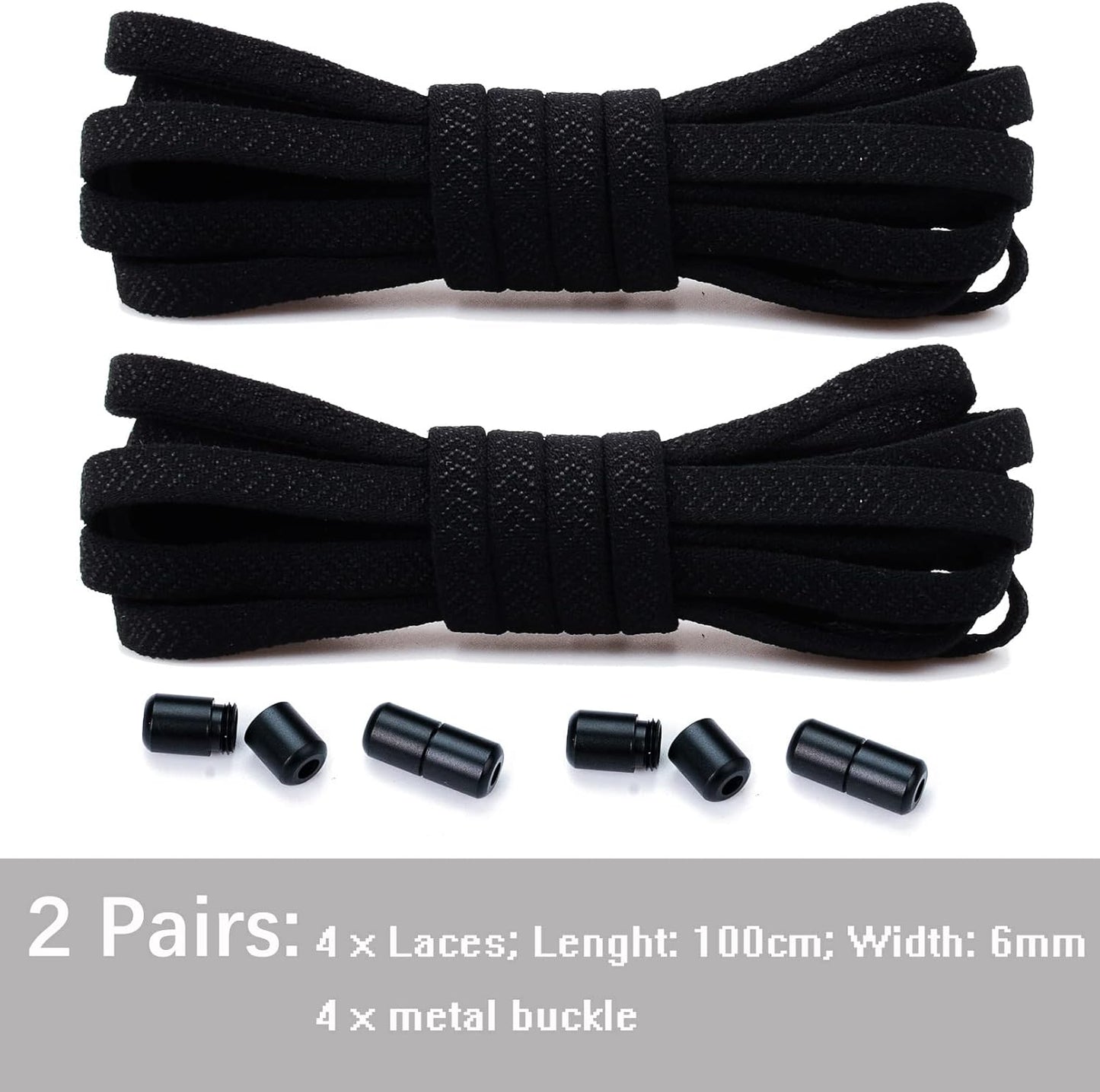 No Tie Shoe Laces for Kids and Adults, Tieless Elastic Shoelaces for Sneakers