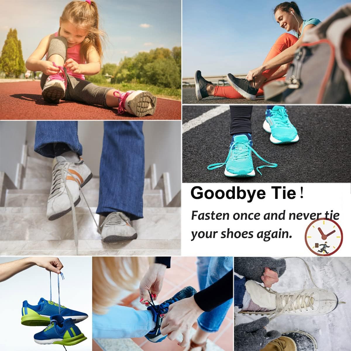 No Tie Shoe Laces for Kids and Adults, Tieless Elastic Shoelaces for Sneakers