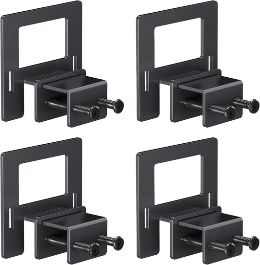 Non Slip Mattress Gaskets for Metal Bed Frame, Mattress Holder in Place Gripper, Adjustable Mattress Retainer Bar, Keep Mattress from Sliding Gripper, 4 PCS, Black