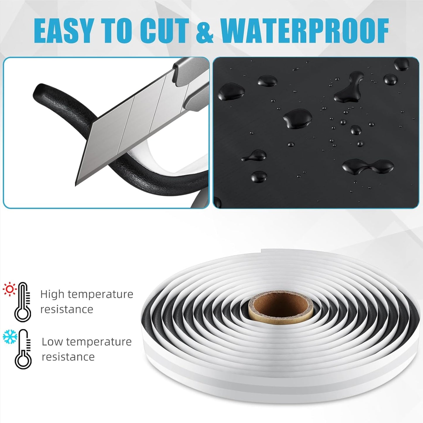 Butyl Sealant Tape, 13Ft Butyl Rubber Sealant Headlight Glue Sealant Rope for Automotive (Car, RV, Marine) for Installing Car Part, Windows, Doors and Windshield etc.