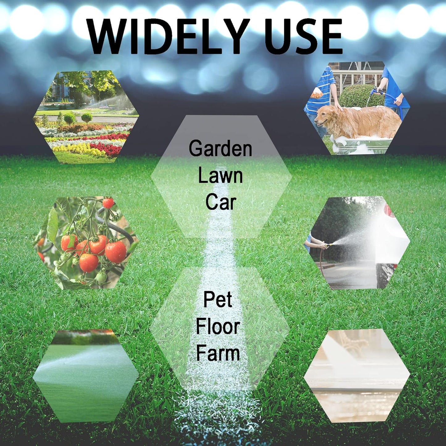 PVC Garden Hose 1/2 Inch, 5 FT Flexible Water Hose Green with Male and Female Plastic Fittings - No Leaking and Lightweight for Household Outdoors Lawns Patio