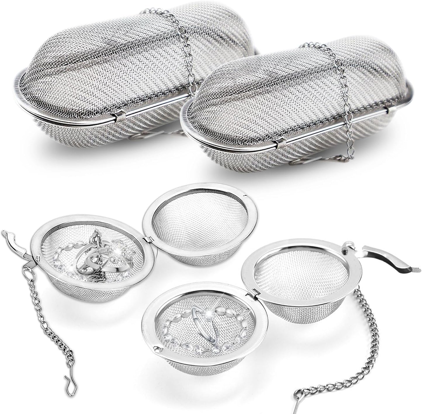 Ultrasonic Cleaner Basket, Stainless Steel Basket for Ultrasonic Jewelry Cleaner, Jewelry Steam Cleaner Basket Small Parts Washing Basket for Jewelry, Watch Parts