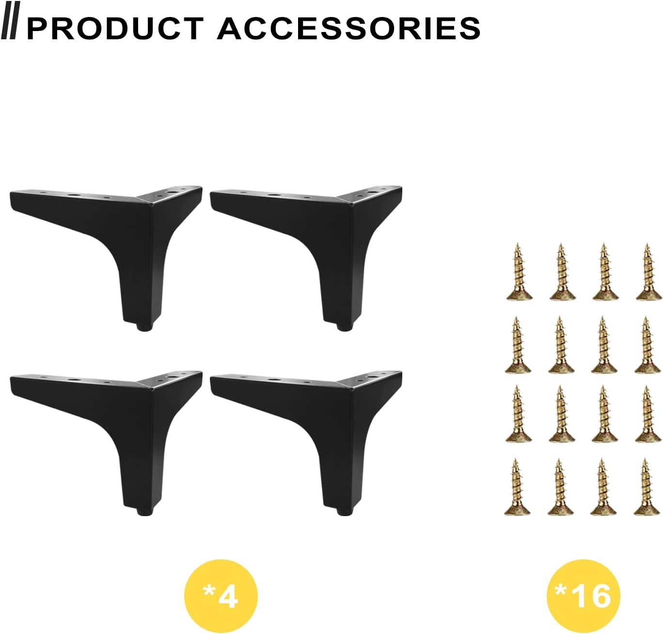 Furniture Legs Metal Feet: Cabinet Legs 4 Inch Triangle Feet Replacement Dresser Legs Set of 4