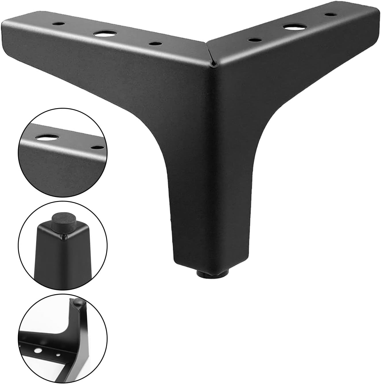 Furniture Legs Metal Feet: Cabinet Legs 4 Inch Triangle Feet Replacement Dresser Legs Set of 4