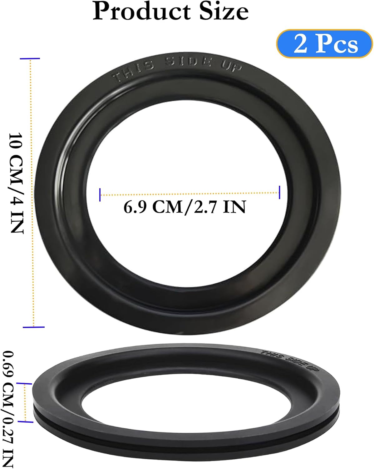 RV Toilet Seal Replacement 2-Pack for Dometic 300/310/320 Toilets, High-Grade Flush Ball Seal Gasket Kit 385311658 - Durable Rubber, Easy Installation, Fix Leakage & Odor, for Camper/Travel Trailers