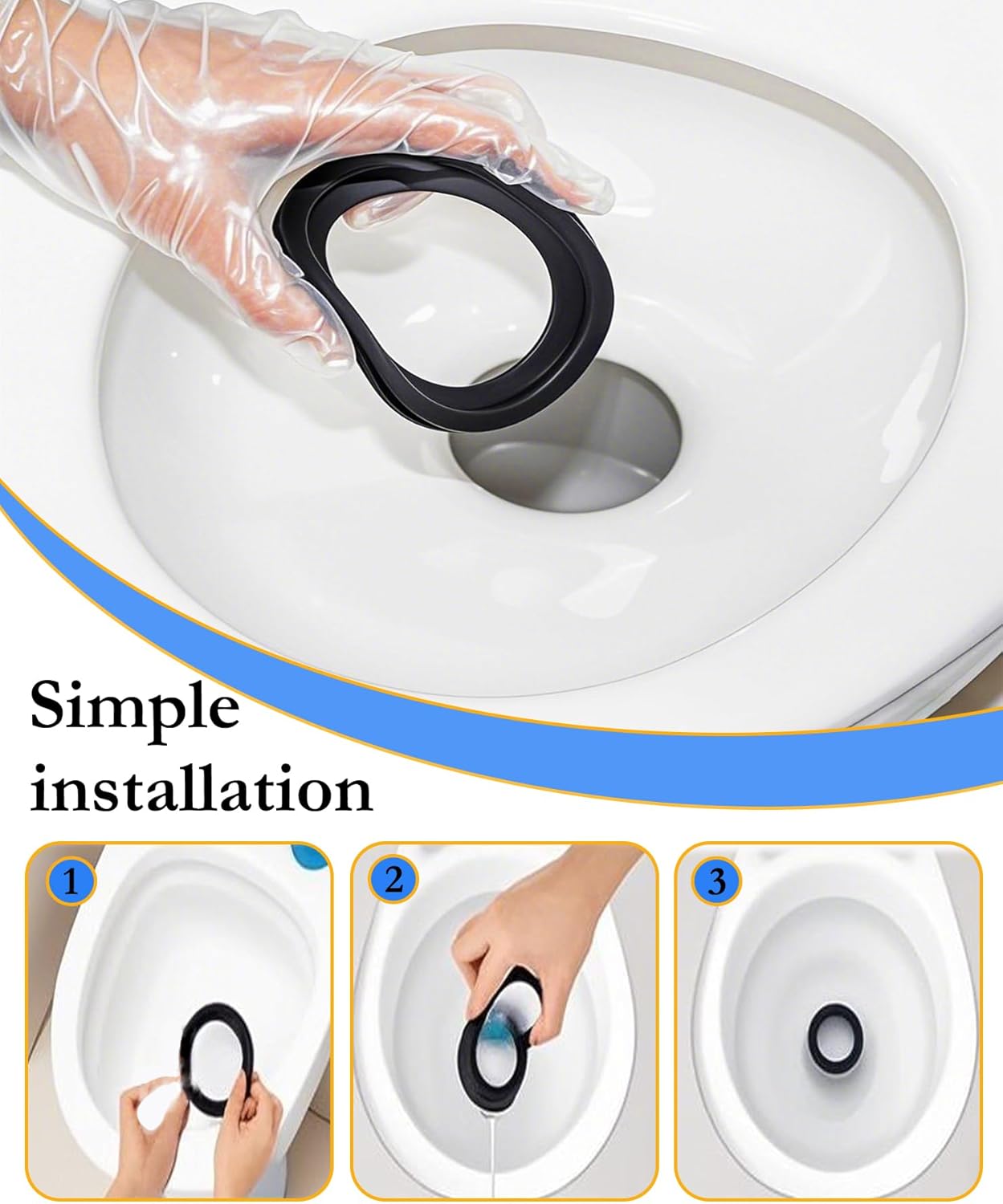 RV Toilet Seal Replacement 2-Pack for Dometic 300/310/320 Toilets, High-Grade Flush Ball Seal Gasket Kit 385311658 - Durable Rubber, Easy Installation, Fix Leakage & Odor, for Camper/Travel Trailers