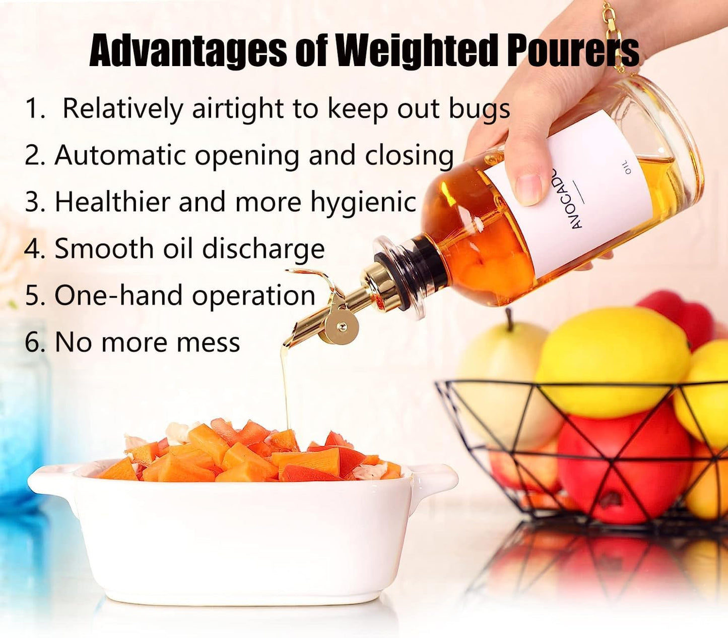 2 Pack Liquor Pour Spout, Auto Flip Olive Oil Dispenser Spout, Pour Spout for Liquor Bottles, Olive Oil Spout, Bottle Pourers for Alcohol Wine Syrup Home Bar Accessories Silver