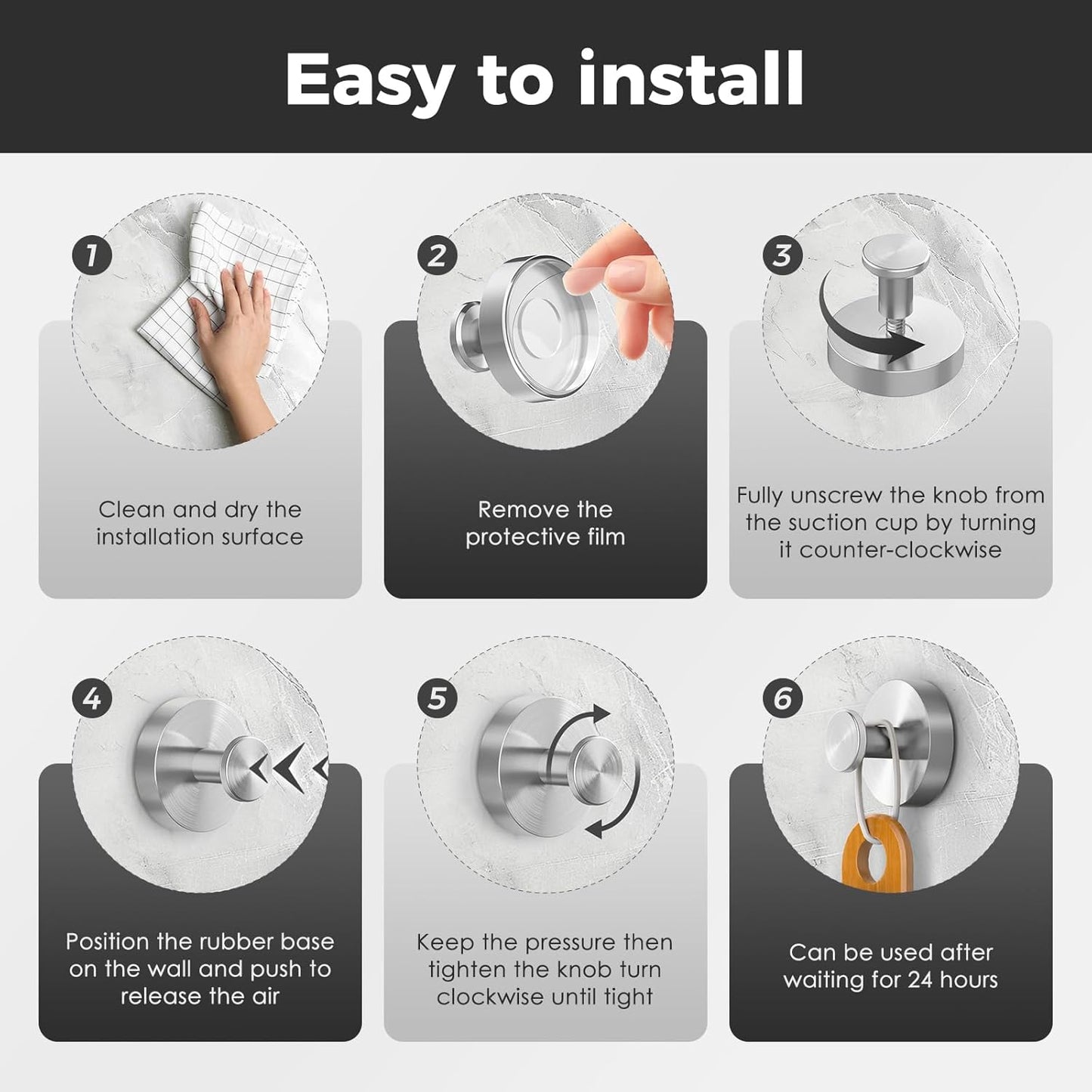 Shower Hooks for Inside Shower,Suction Cup Hooks for Glass Window,Removable Towel Hooks for Bathrooms,2 Packs(Silver)