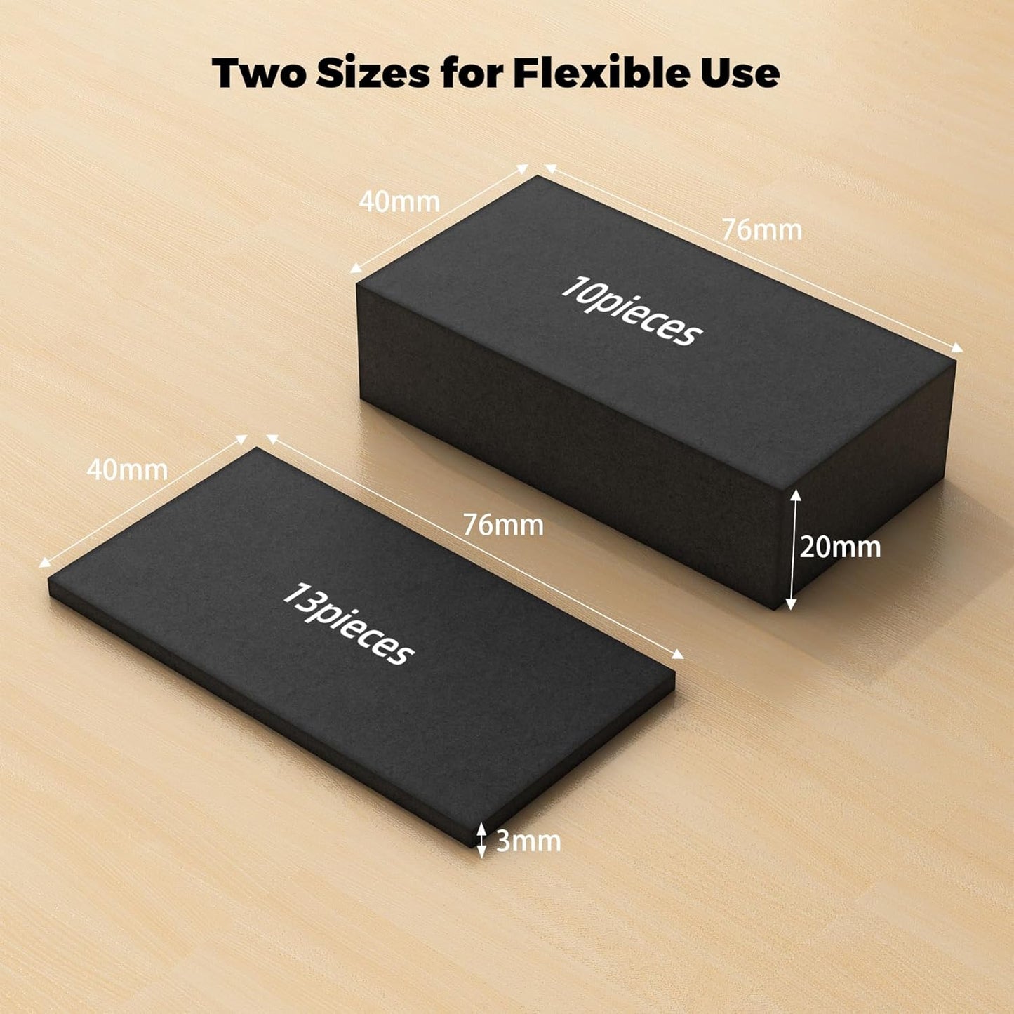 Furniture Wall Protectors,  23Pcs EVA Foam Headboard Stoppers for Wall, Bed Stoppers for Headboard, 10Pcs (20mm Thick)+13Pcs (3mm Thick) Couch Wall Protector, Black Headboard Bumper