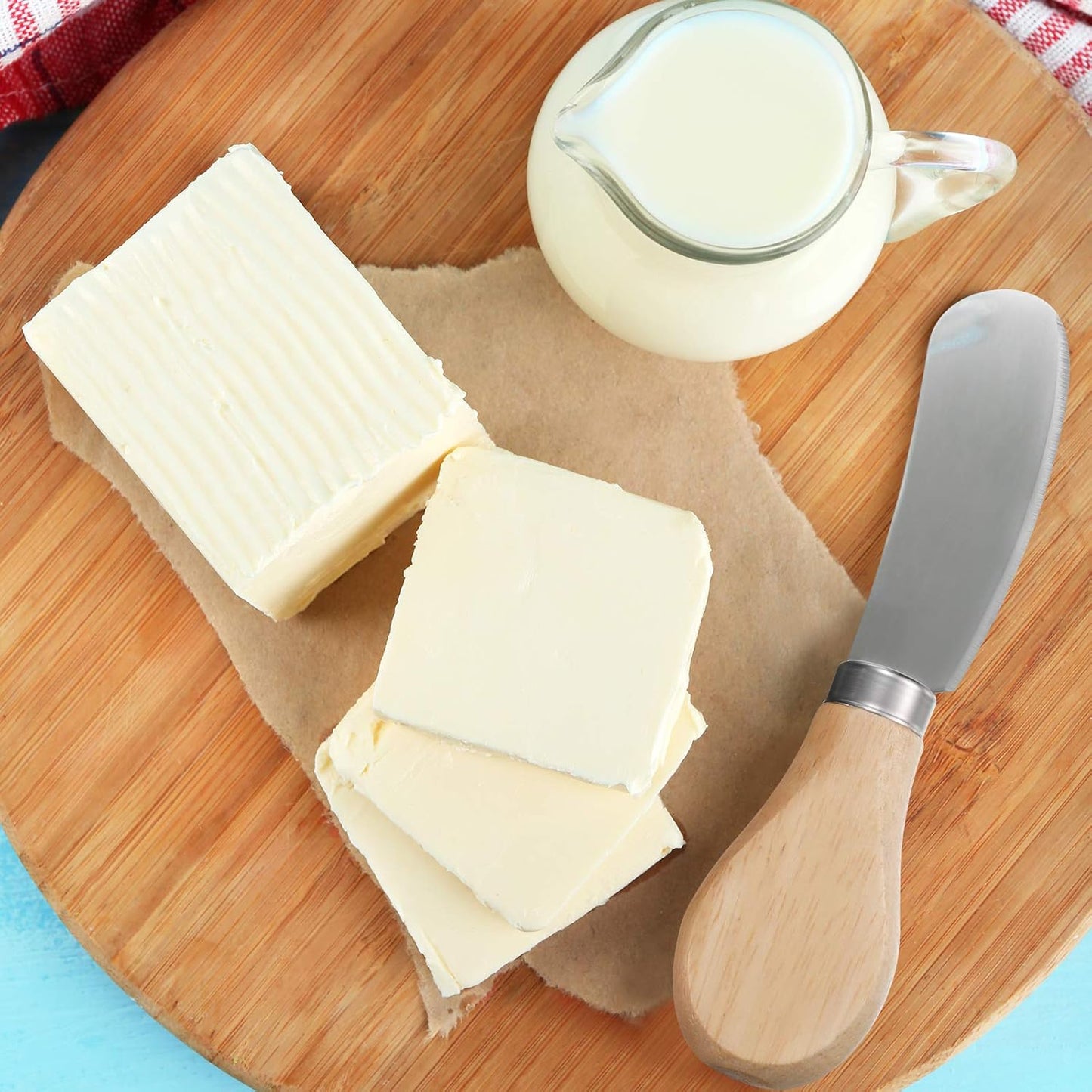12 Pcs Cheese Spreader Knives Butter Knife Bulk Stainless Steel Butter Spreader Knives with Wooden Handle, Cheese Cake Condiment Knife Set for Sandwich, Cream, Charcuterie, Pastry, 4.7 Inch