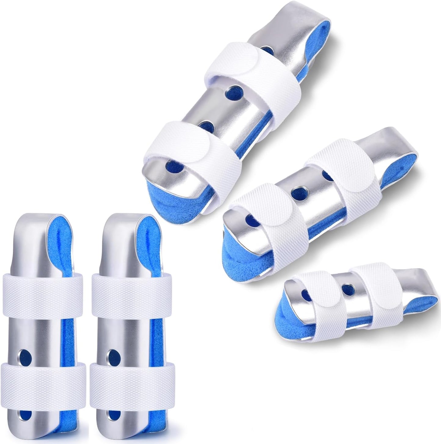 Finger Splint, 5PCS Finger Support Brace Finger Stabilizer for Broken Fingers Straightening Arthritis Knuckle Immobilization, Medium
