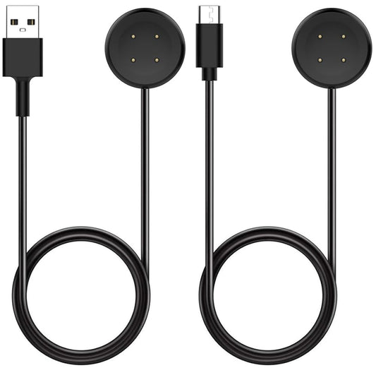 Charger for Google Pixel Watch 2 & 3, Replacement USB-A/C Charging Cable Cord for Smart Watch (3.3ft/1m) (Black)