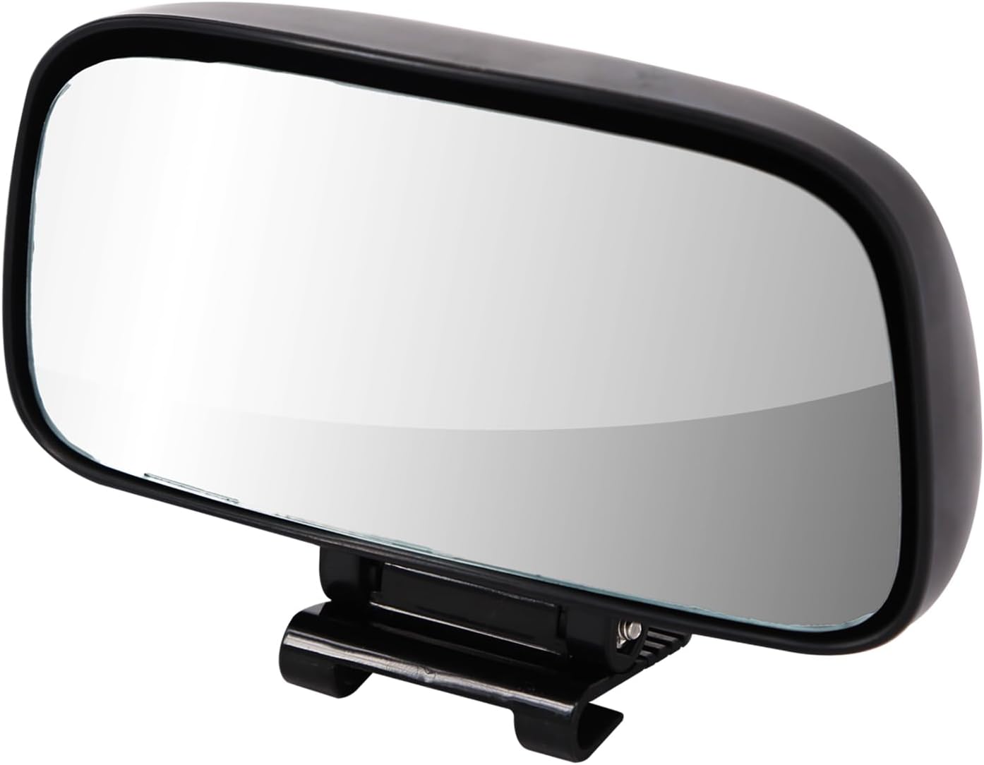 Add On Blind Spot Mirror, Convex Rear View Wide Angle Rectangle Framed HD Glass Adjustabe Mirror Upon Mirror for Car, SUV and Truck (SPECIFIC fit, Black, 1 Pack)