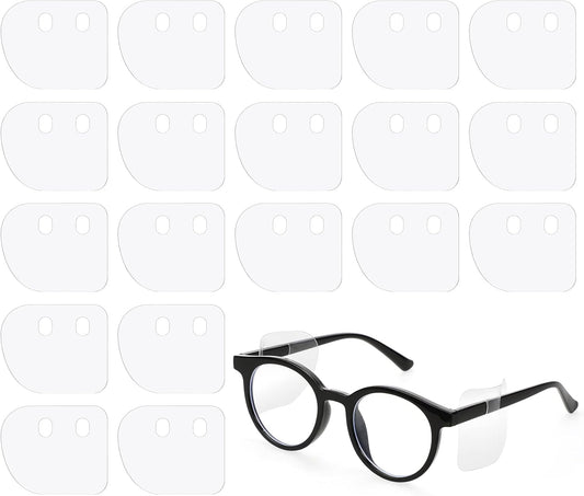 Clear Glasses Safety Side Shields Plastic Protector Shield for Glasses Slip on Side Guards Fit Most Frames