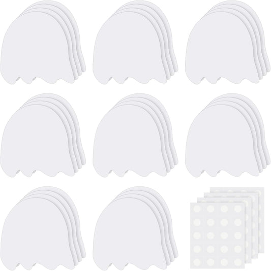 108 Pcs Halloween Ghost Cutouts 5 Inches DIY Paper Ghost Die Outs Bulk for Bulletin Board Decoration Classroom Wall Craft Halloween Party Supply