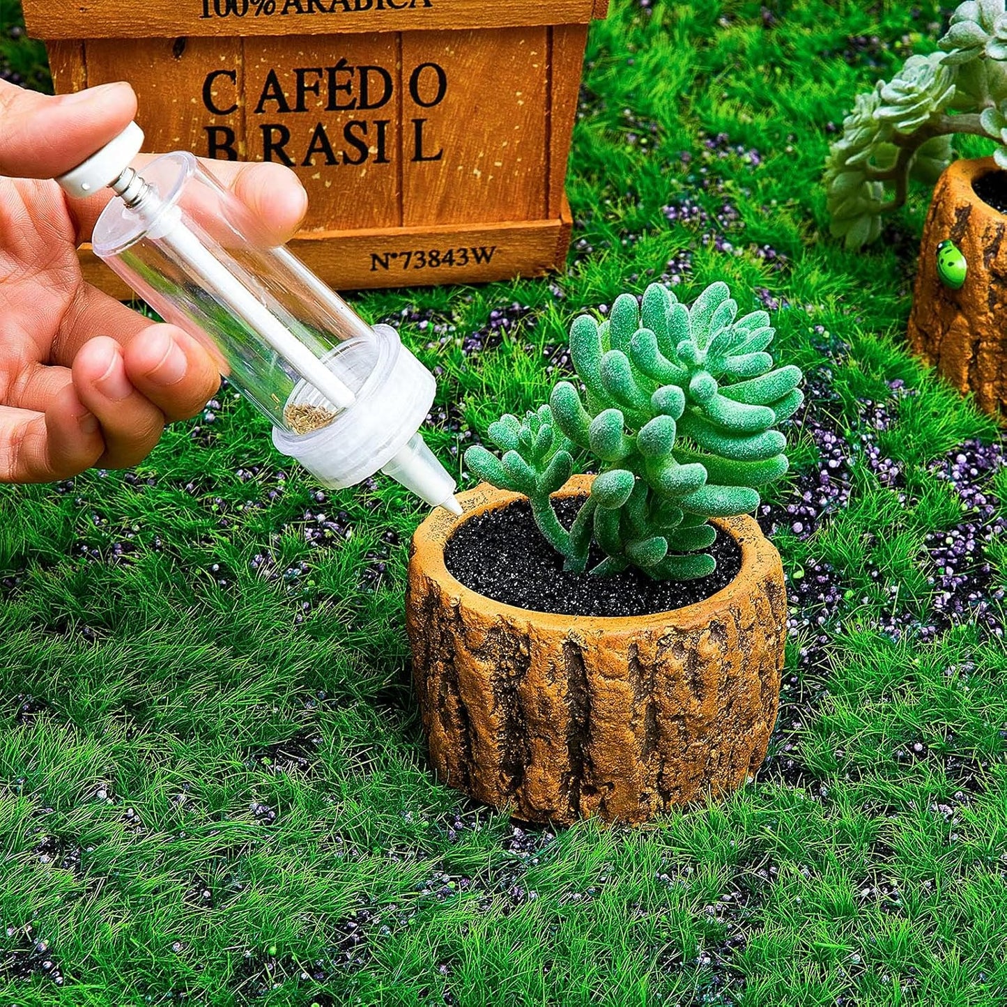 Mini Sowing Seed Dispenser Sower Seed Spreader Garden Planter Hand Seeder Tool Seed Manual Planter Garden Flower Plant Sower Planter Mini Hand Garden Seed Dispenser Planter Starter Seeder
