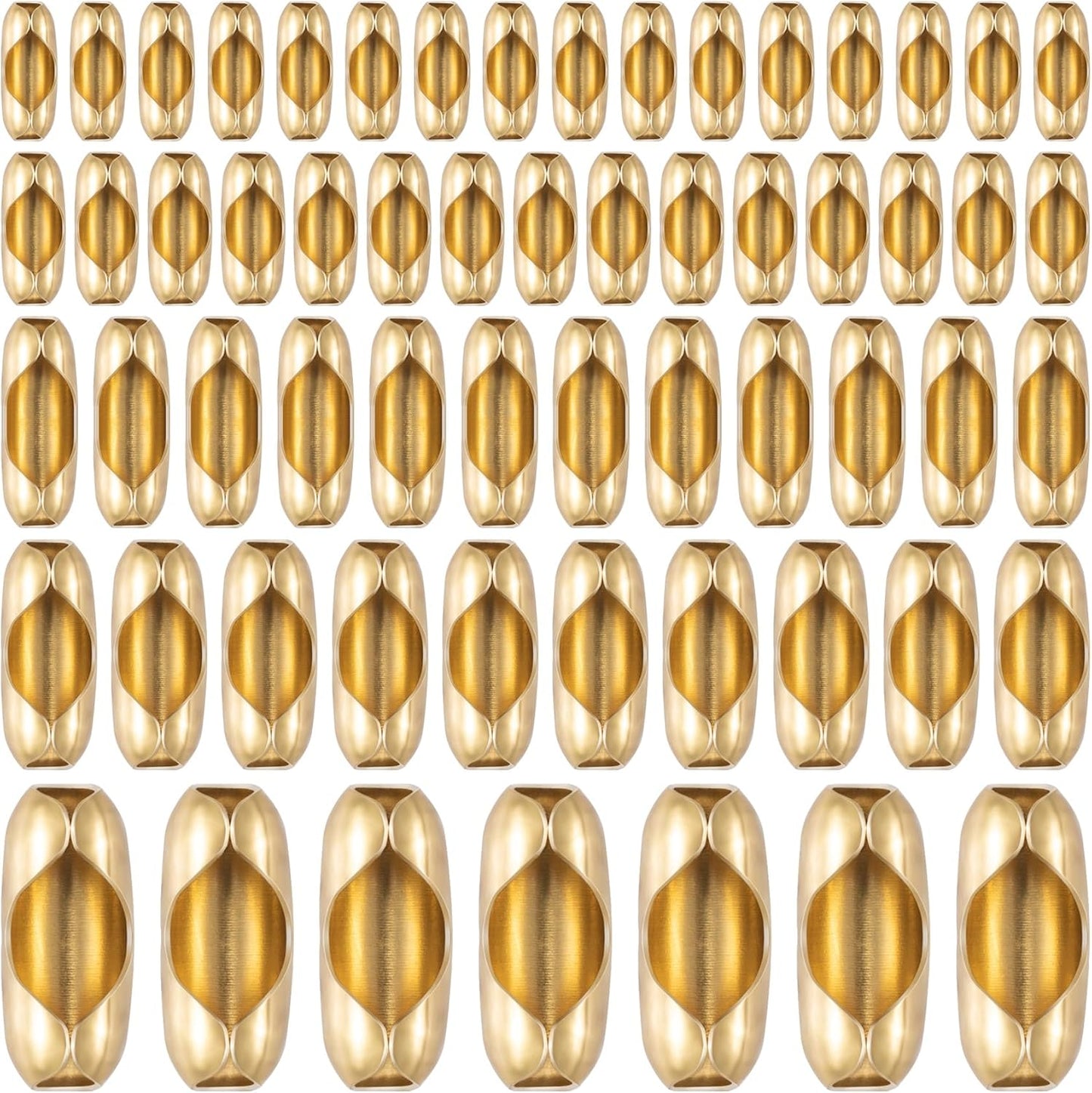 125pcs Ball Chain Connector Clasps Gold Fits for 1.5/2.0/2.4/3.2/4.5mm Beaded Ball Chain Clips Replacement