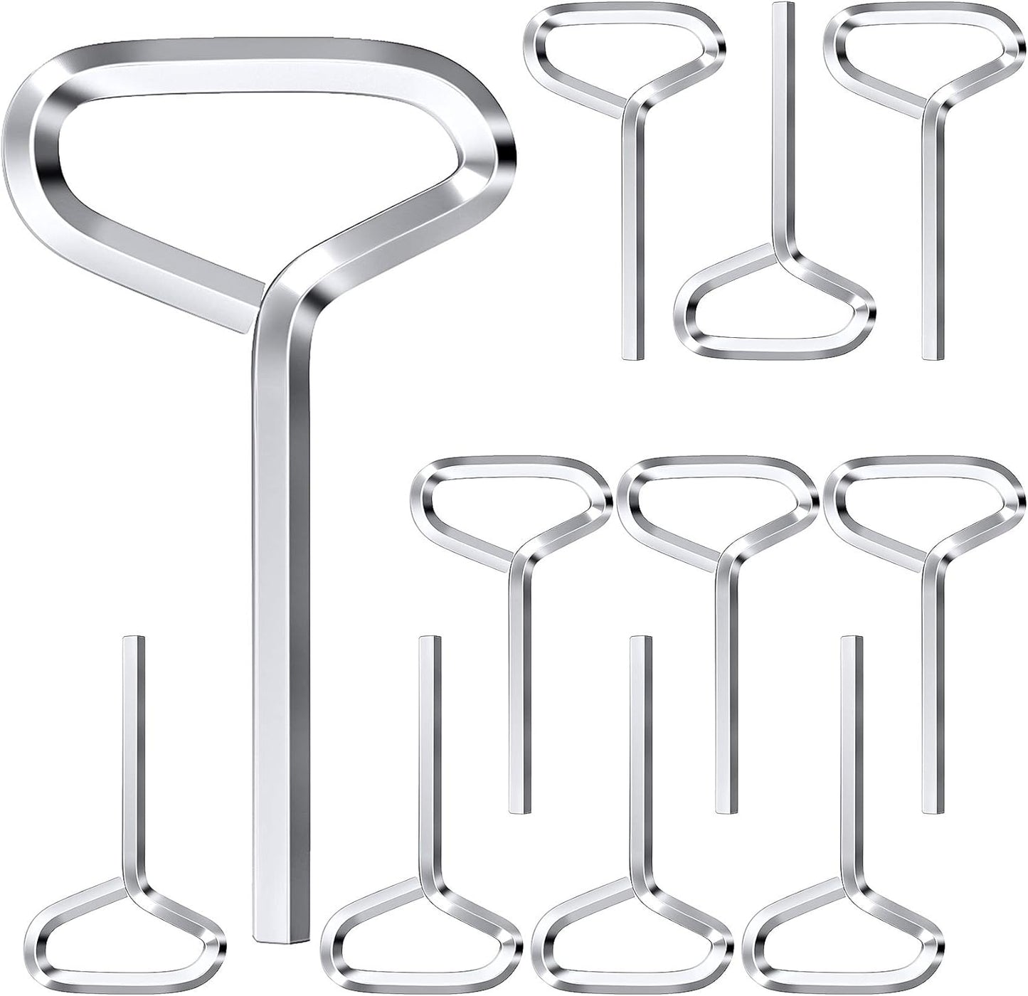 10 Pack 5/32 Hex Dogging Key with Full Loop, Comfortable Handle Allen Wrench Set, Metal Allen Wrench Door Key for Push Bar Panic Exit Devices