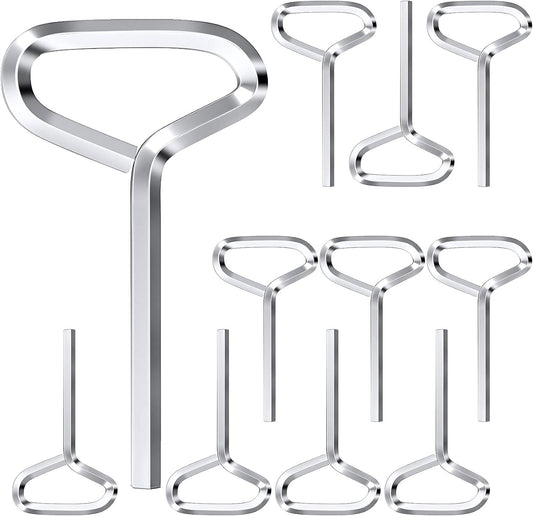 10 Pack 5/32 Hex Dogging Key with Full Loop, Comfortable Handle Allen Wrench Set, Metal Allen Wrench Door Key for Push Bar Panic Exit Devices