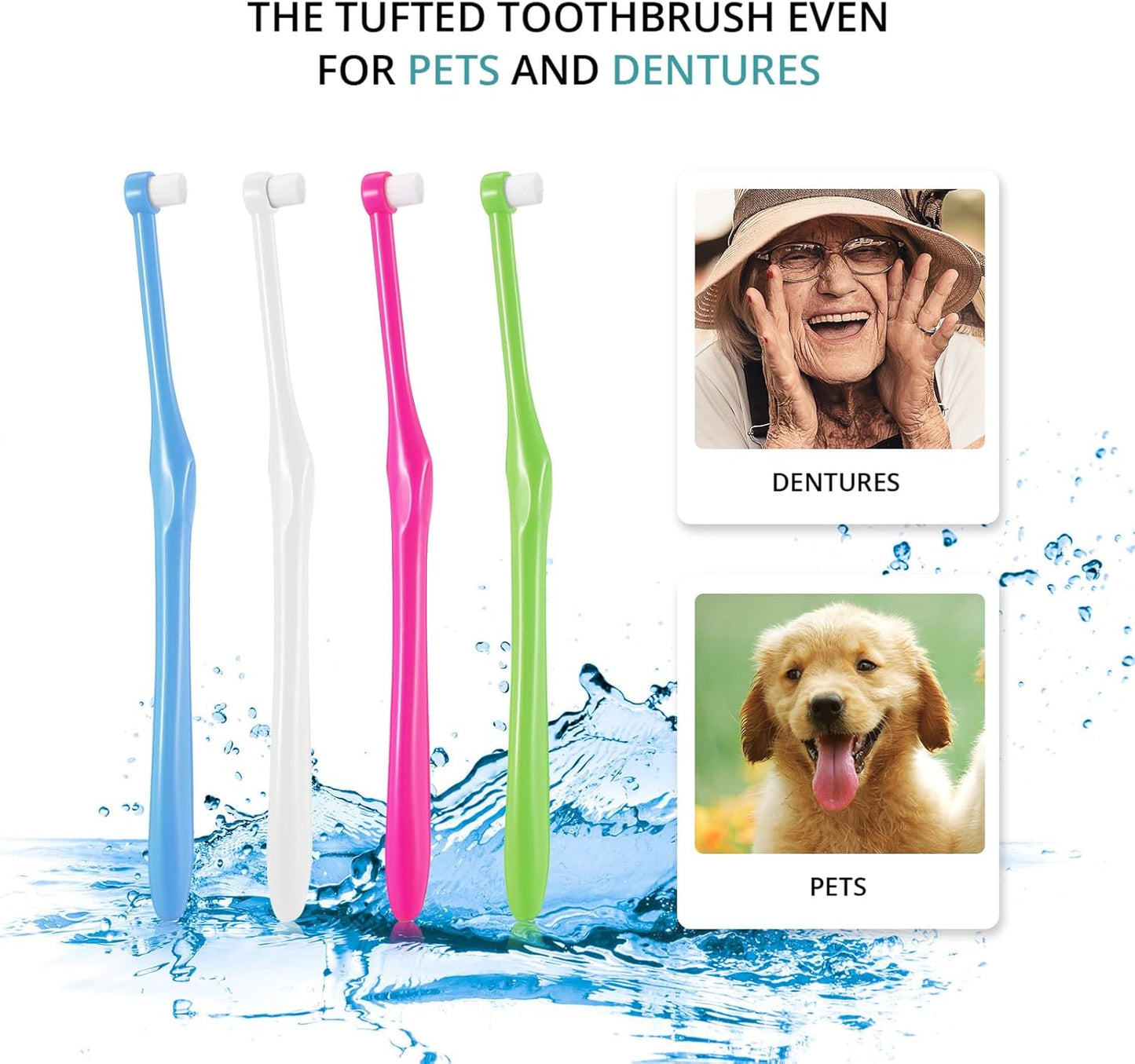 8 Pieces End Tuft Toothbrushes Extra Soft Tufted Brush Teeth Manual Single Compact Interdental Brush for Adult Detail Cleaning and Care