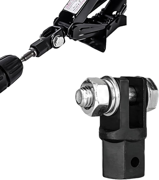 1/2" Scissor Jack Adapter, Scissor Jack Drill Adapter for 1/2 Inch Drive Socket or 13/16 Inch Lug Wrench, Drive Impact Wrench Automotive Sturdy Power Jacks Connector