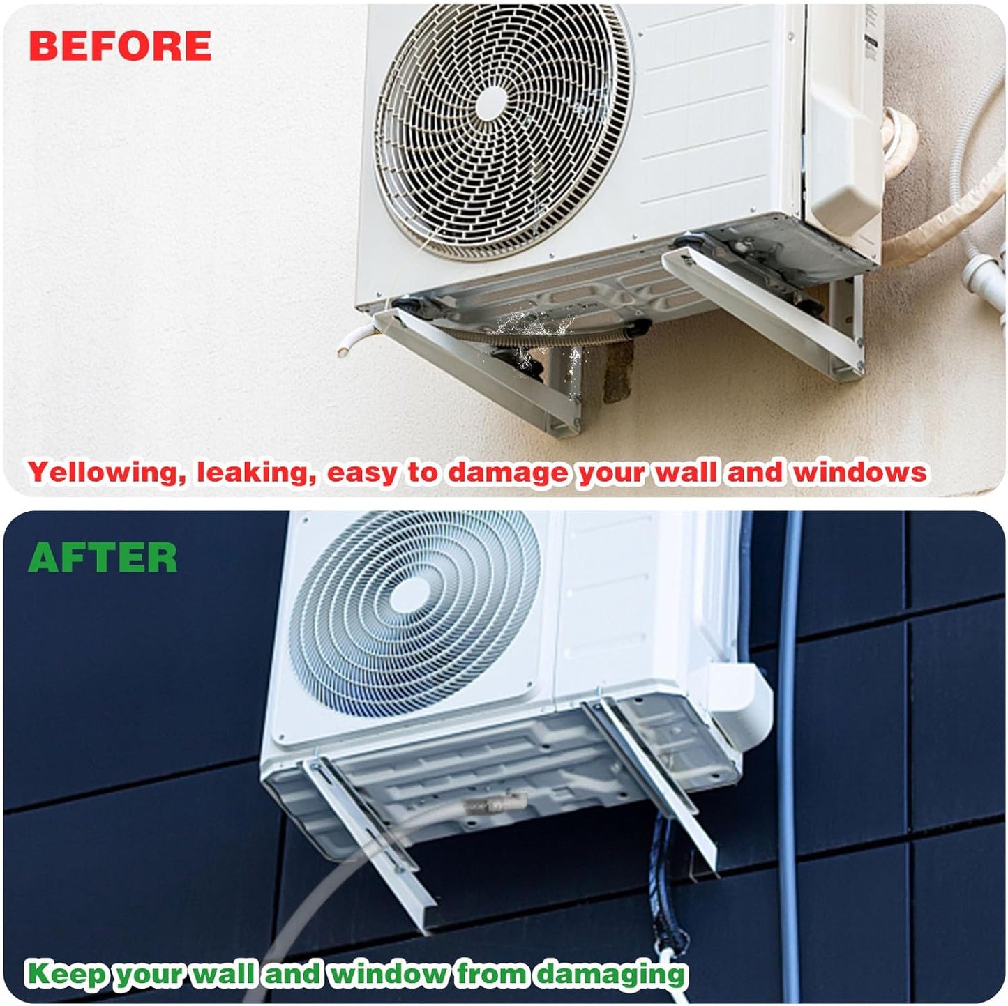 3Ft Portable Air Conditioner Drain Hose, 3/5 Inch Leakproof AC Drain Hose Kit, Universal AC Drain Hose Drain Pipe Replacement with Hose Connector and Clamp, Window Air Conditioner Unit Parts
