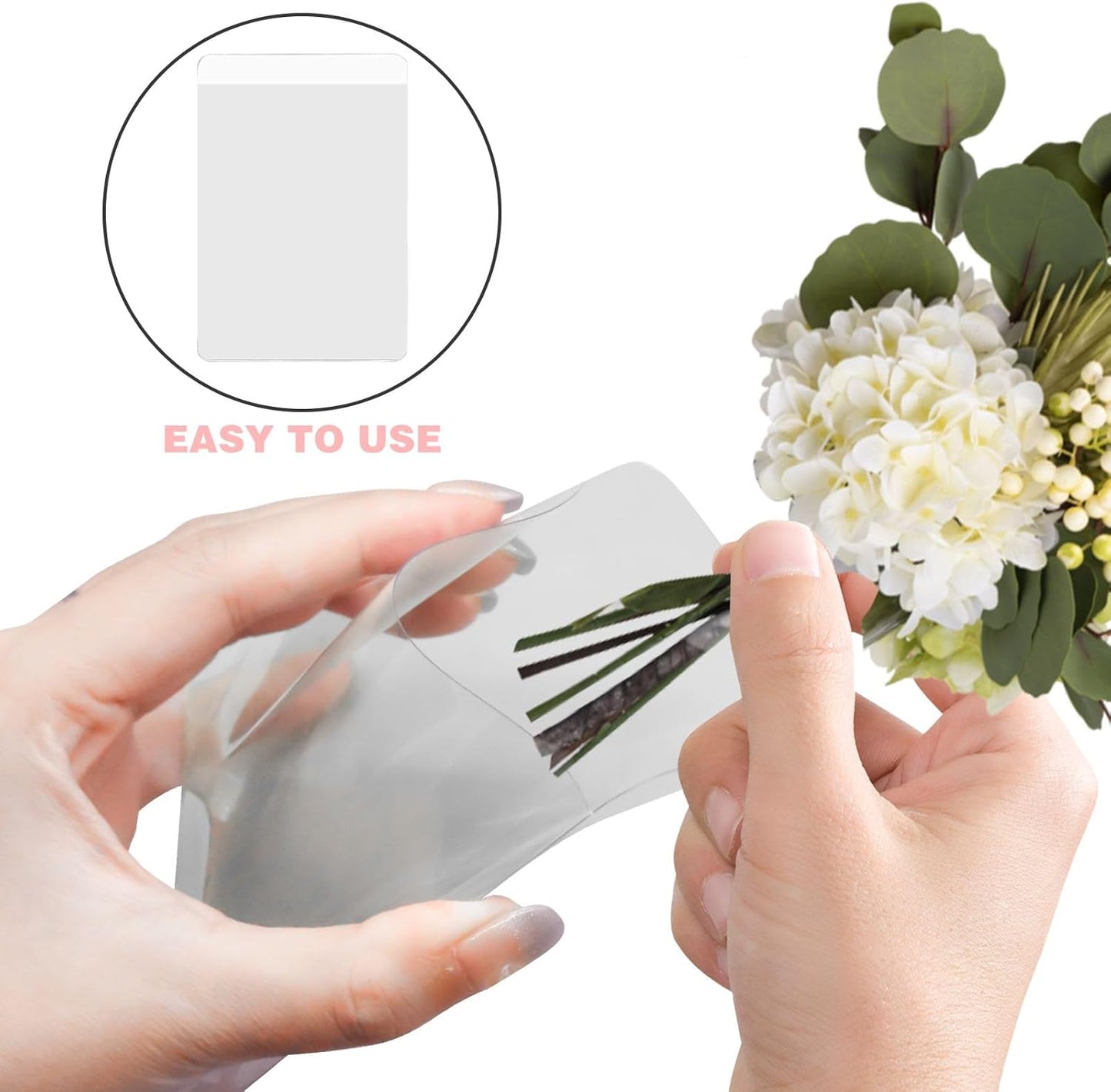 20Pcs Pocket Boutonniere Plastic Sleeve, Pocket Boutonniere Holder, Clear Sleeves Holder No Lapel Pin Required, Flower Holders for Groom Groomsmen Ceremony (NO Flowers)