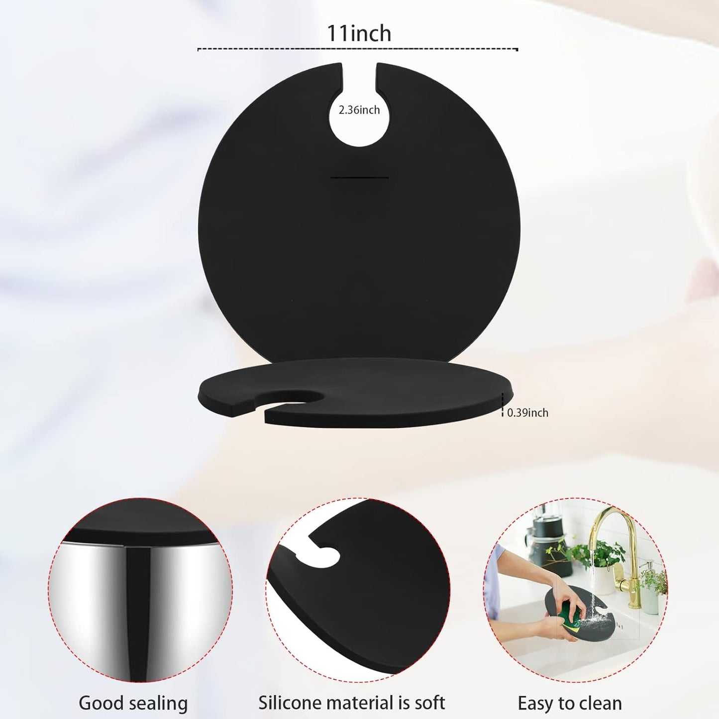 Sous vacuum and Vide Lid Cooking Sous vacuum and Vide Cooker Fits Up to 10.5" Pot, Prevent Water Evaporation and Retain Flavor for Stock (black)
