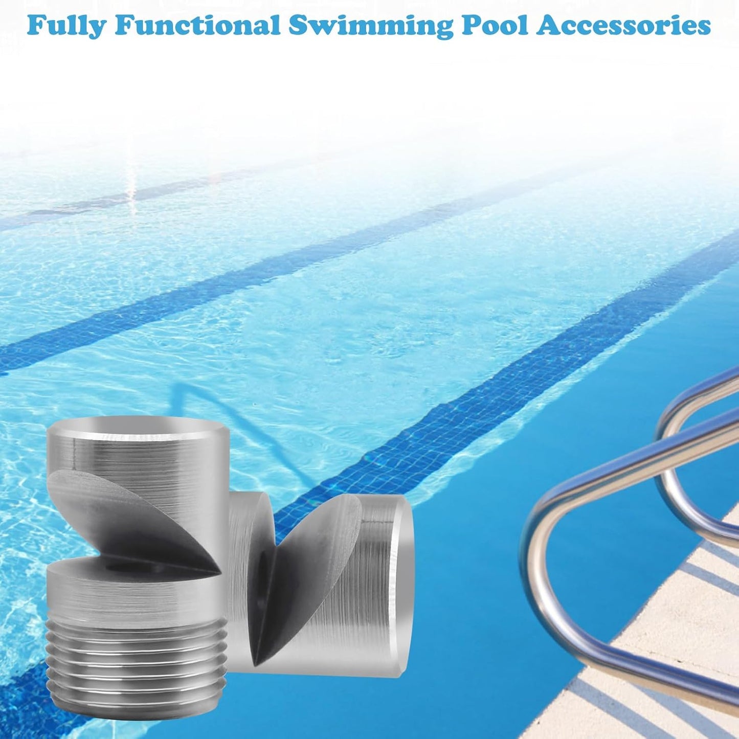 86201500 Stainless Steel Swimming Pool Jet Nozzle,Corrosion Resistance Stainless Steel Pool Accessories Tool, Applicable in Multiple Scenarios