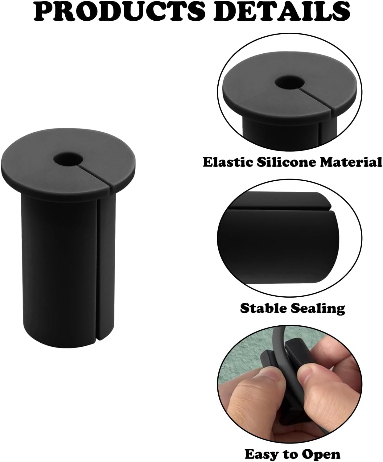 4Pcs Wall Cable Pass Through Cable Grommets, Silicone Cable Grommets Holes Sleeve Pass Through Wall, Wall Grommets for Cables Home Industry Furniture Wire Compatible with Starlink Accessories