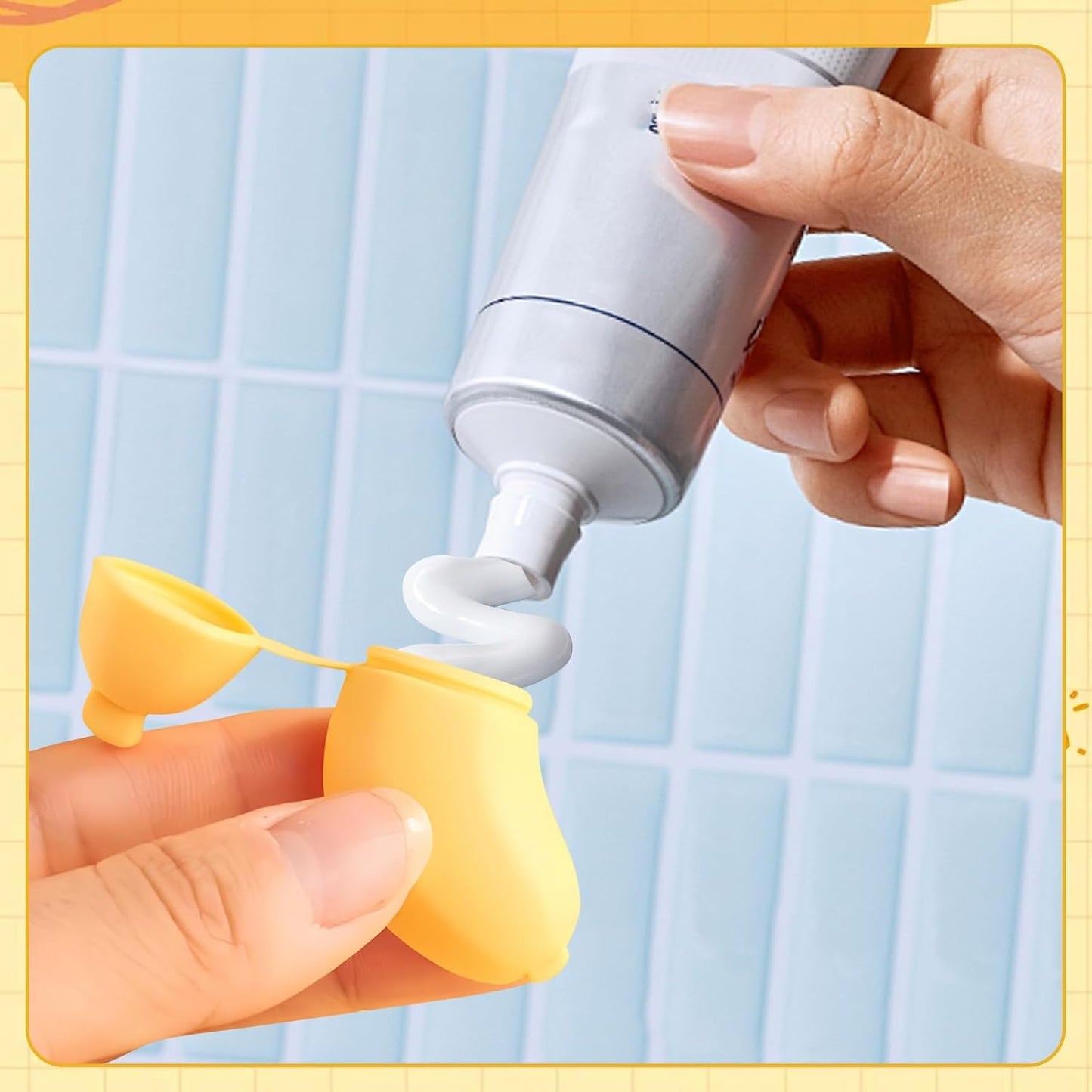 4Pcs Banana Toothbrush Set Includes Yellow Cyan, Portable Banana Toothbrush Holder with Toothpaste Dispenser, Home Goods Suitable for Home Use or Travel