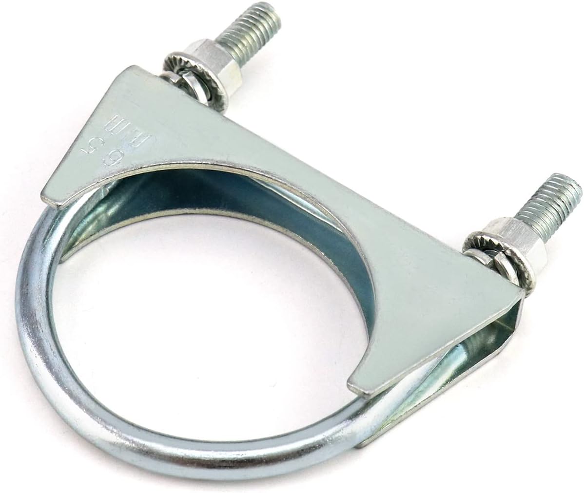 U-Bolt Muffler Tip Exhaust Hook, 2 Pack 2-1/2" OD Carbon Steel Universal Silencer Exhaust Clip