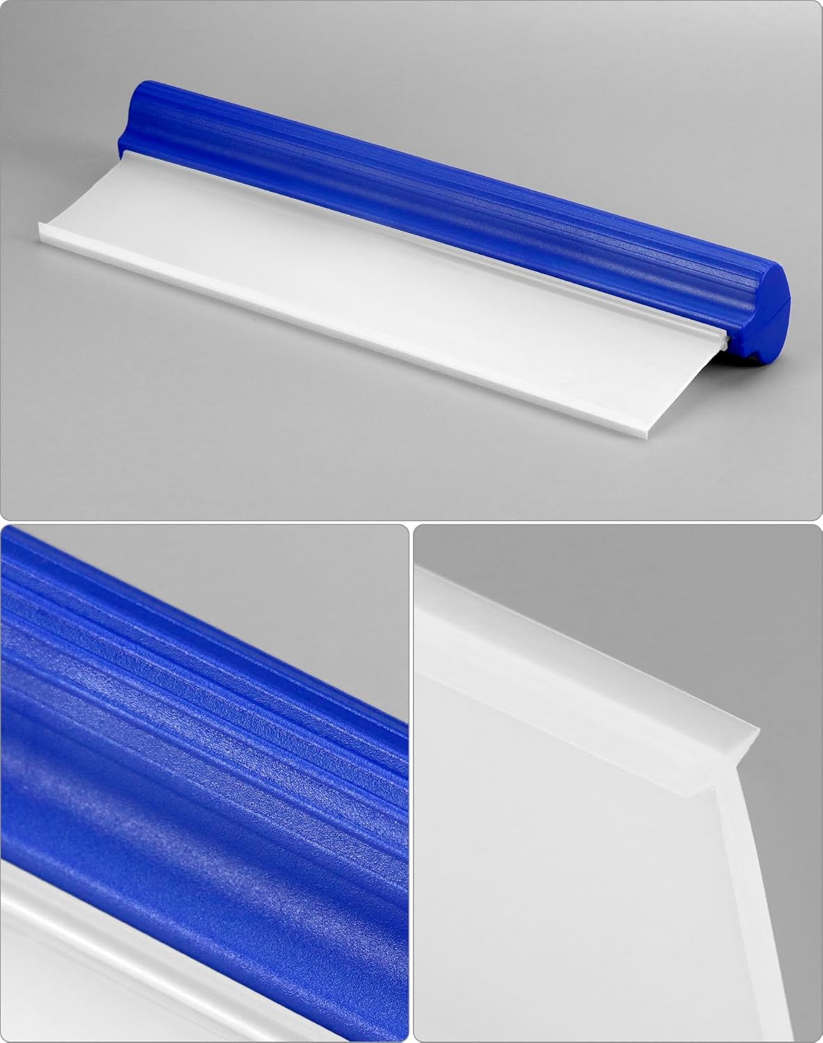 Car Squeegee, 2 Pack 12 inch Flexible Car Water Scraper Tool Silicone Window Squeegee for Car Or Home Use, Washing & Wiping Glass, Mirror & Shower Doors, Blue