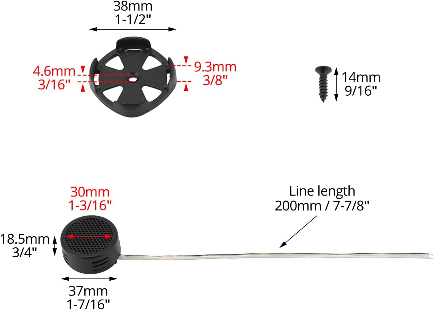 2 Pairs High-Power Neodymium Silk Dome Tweeter Set - 500W, 4 Ohm, Super High Frequency,-for Mini Car Audio Systems