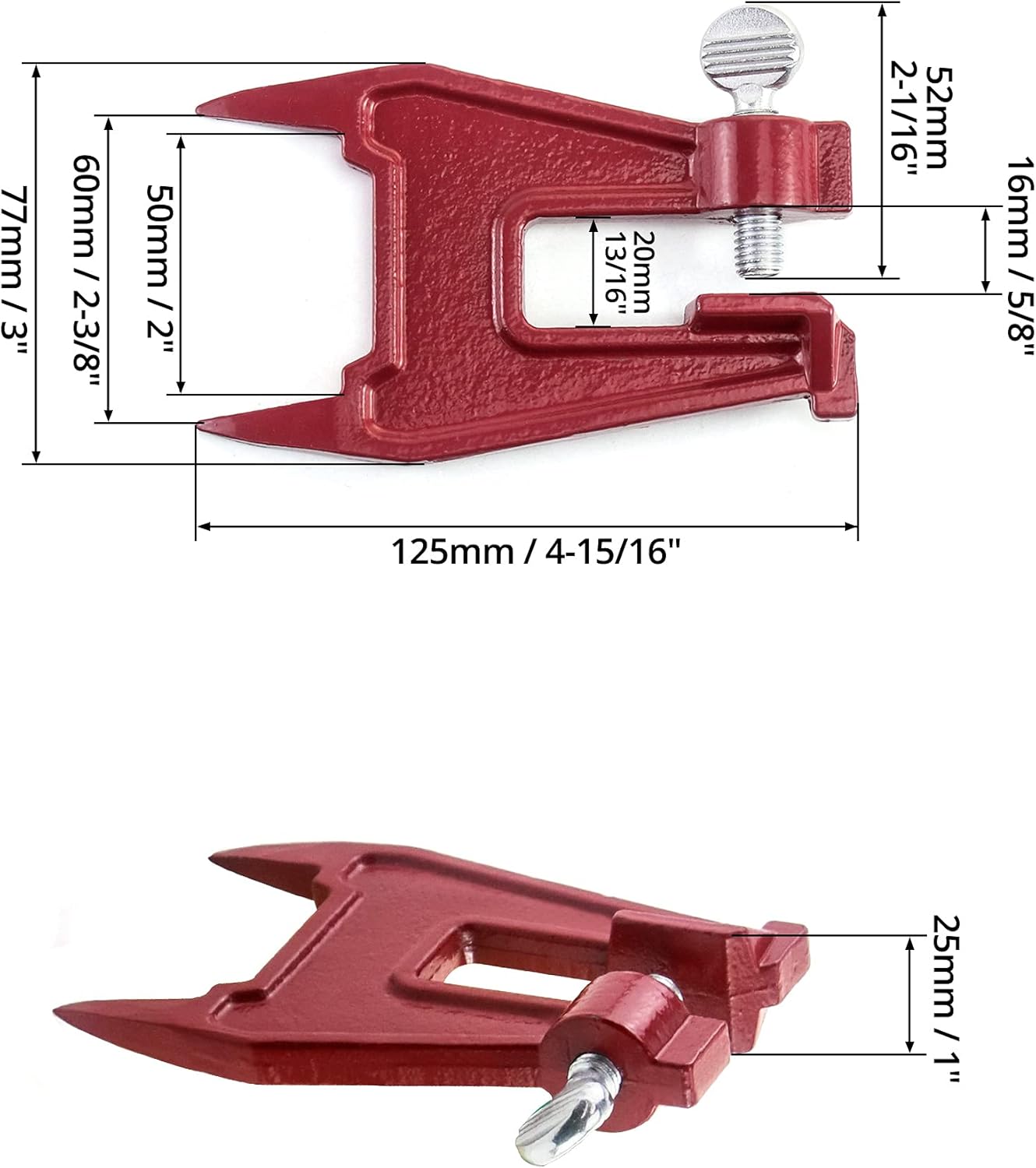 Chainsaw Stump Vise, Portable Chainsaw Sharpening Accessory, Chainsaw Filing Vise, for Sharpening Saw Chain, Red