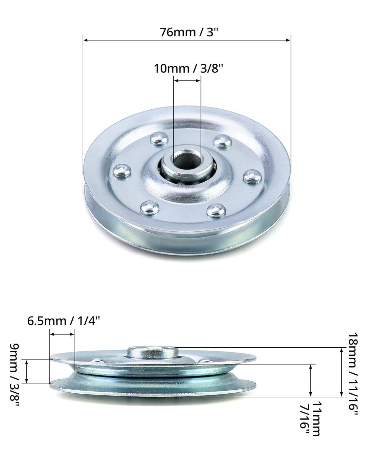 Extra Heavy Duty Garage Door Pulley, 3 INCH 200LB, 2 Pack, Professional Grade