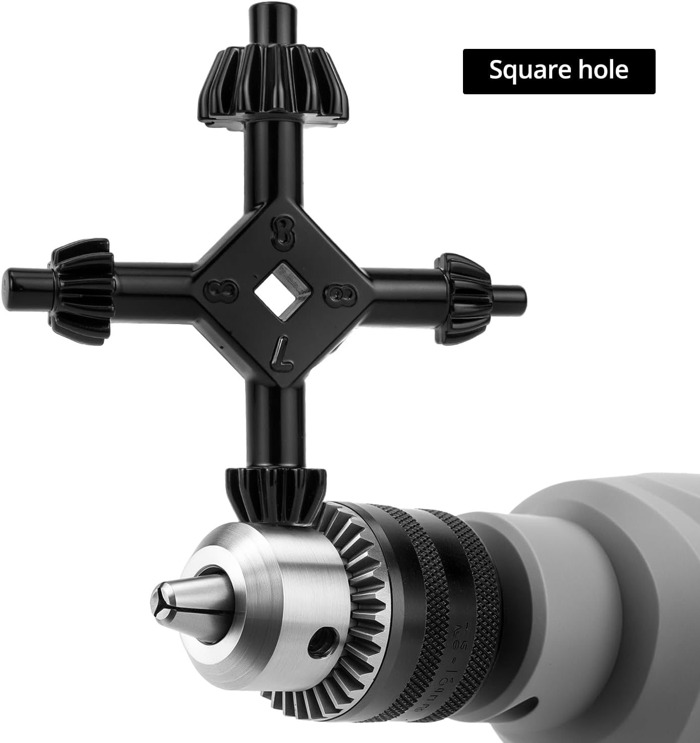 2pcs 4-in-1 Drill Chuck Key Set, Hand Drilling Chuck Wrench for Electric Drills, Size 3/8, 1/2, 3/4, 1 Inch, (L+S),