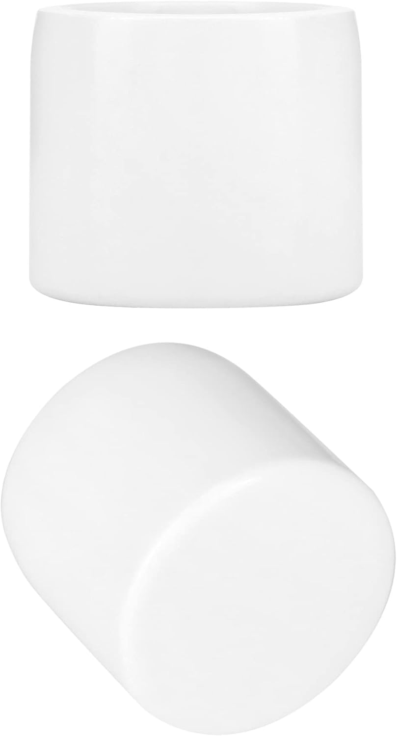 PVC Pipe End Cap Fitting, 20 Pack 1/2" Furniture Grade SCH40 Pipe Plug Socket Fitting, External End Cap, White