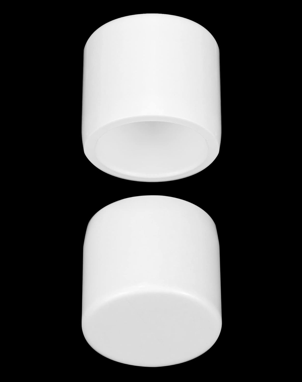 PVC Pipe End Cap Fitting, 20 Pack 1/2" Furniture Grade SCH40 Pipe Plug Socket Fitting, External End Cap, White