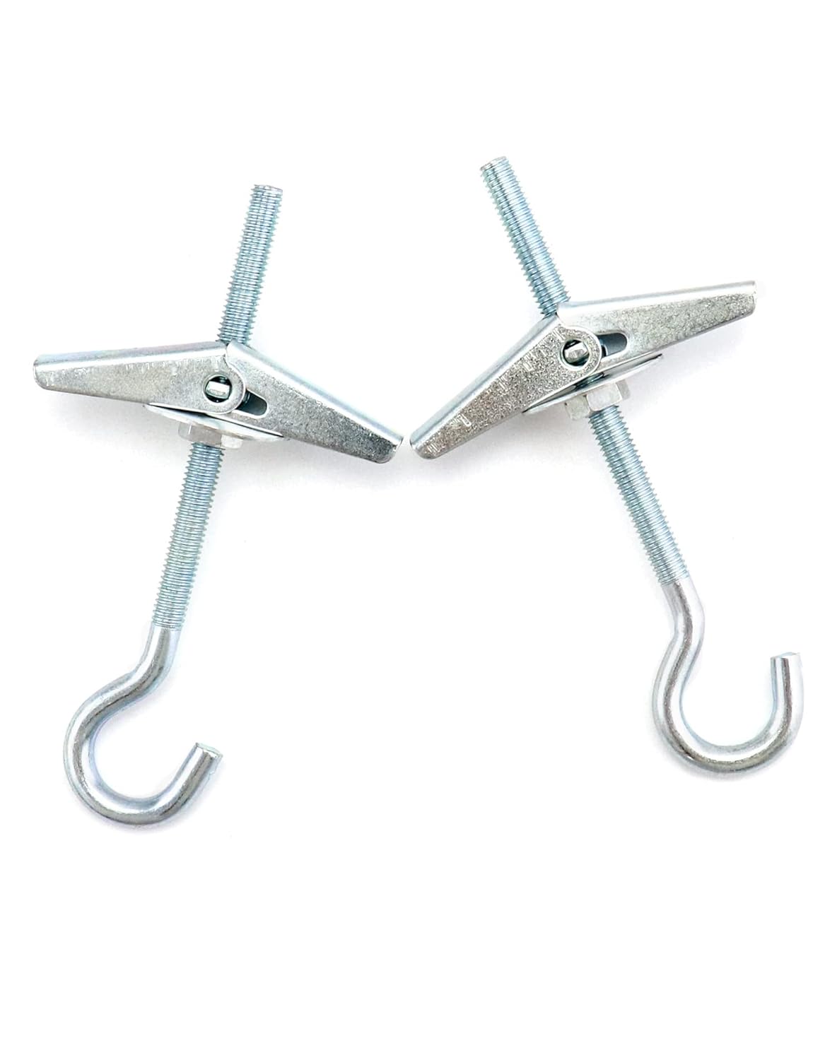 Ceiling Hooks, 12 Packs 3-9/16" Spring Toggle Wing Bolts Wall Fixing Heavy Duty Pothook for Hanging Plants, Swag Hooks Plant Hooks Toggle Hooks