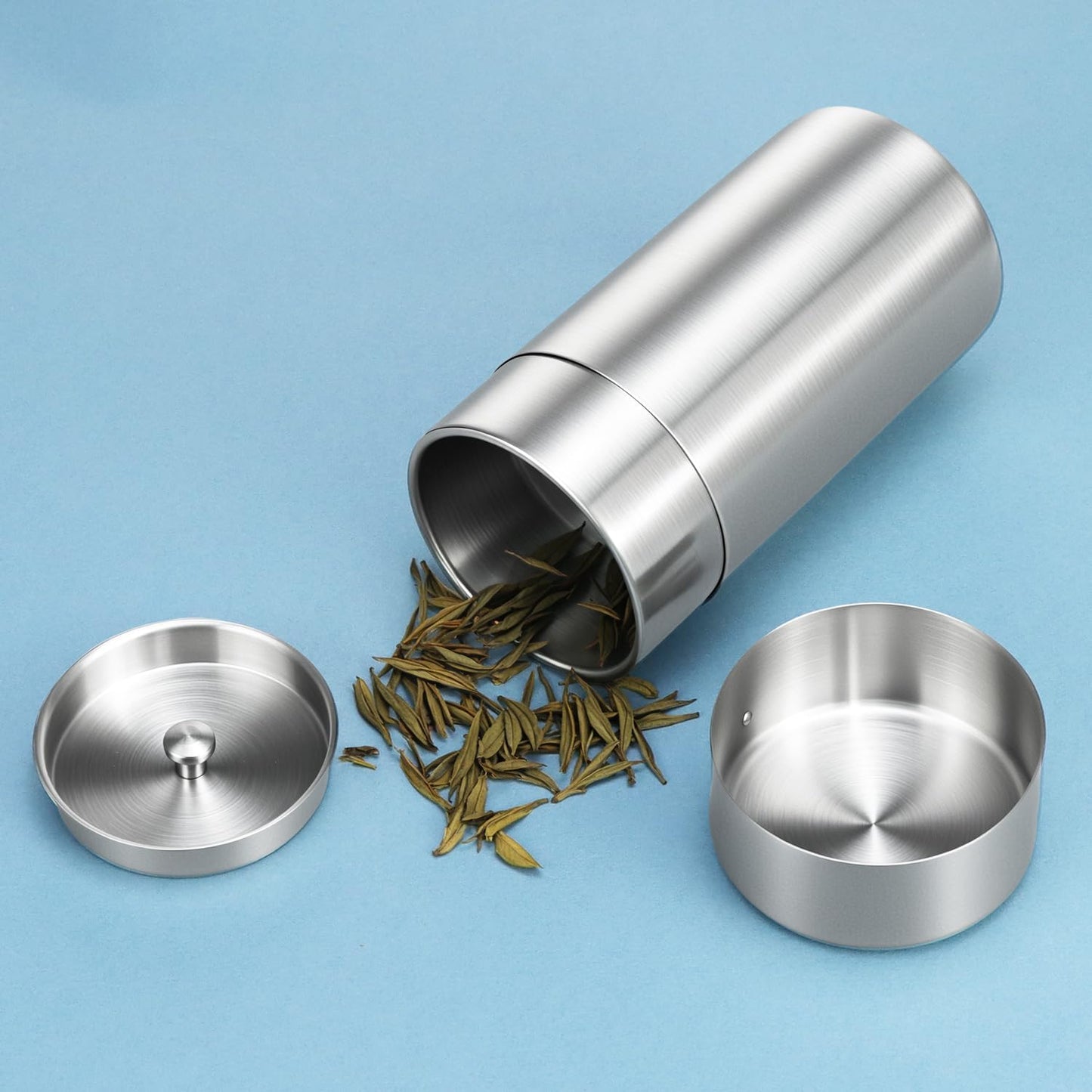 304 Stainless Steel Airtight Storage Container, Multifunctional 550ml, Ideal for Coffee, Tea, Sugar, Flour