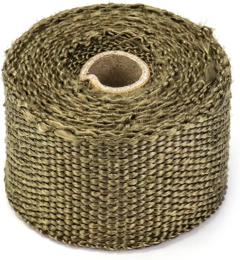 Fireproof Pipe Wrap, Pipe Insulation Webbing Anti-Scald Chimney Ribbon Furnace Flue Protector with 2 Clips