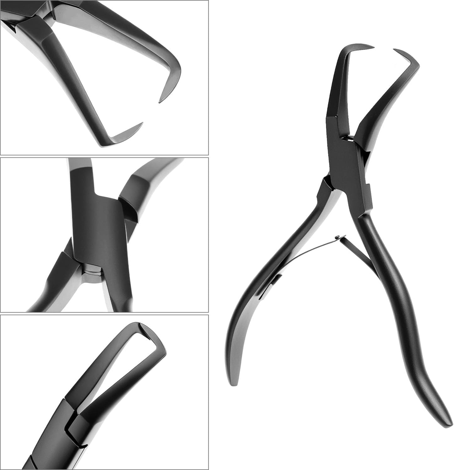 Professional Hair Extension Pliers, Stainless Steel Micro Link Bead Remover Tool for Micro Rings, Microlink & Feather Hair Extensions