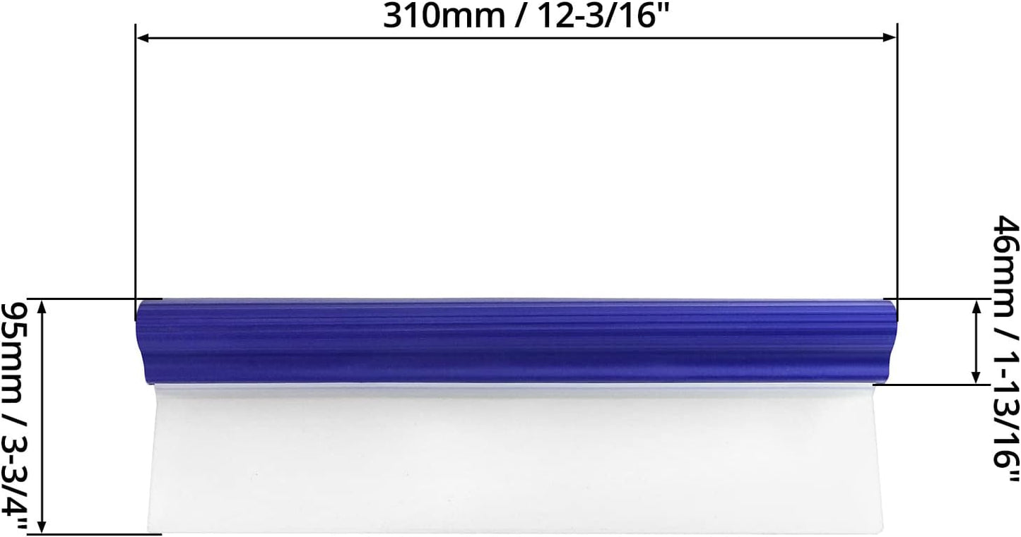 Water Car Squeegee,12 inch Flexible Water Silicone Window Squeegee for Car Or Home Use, Blue