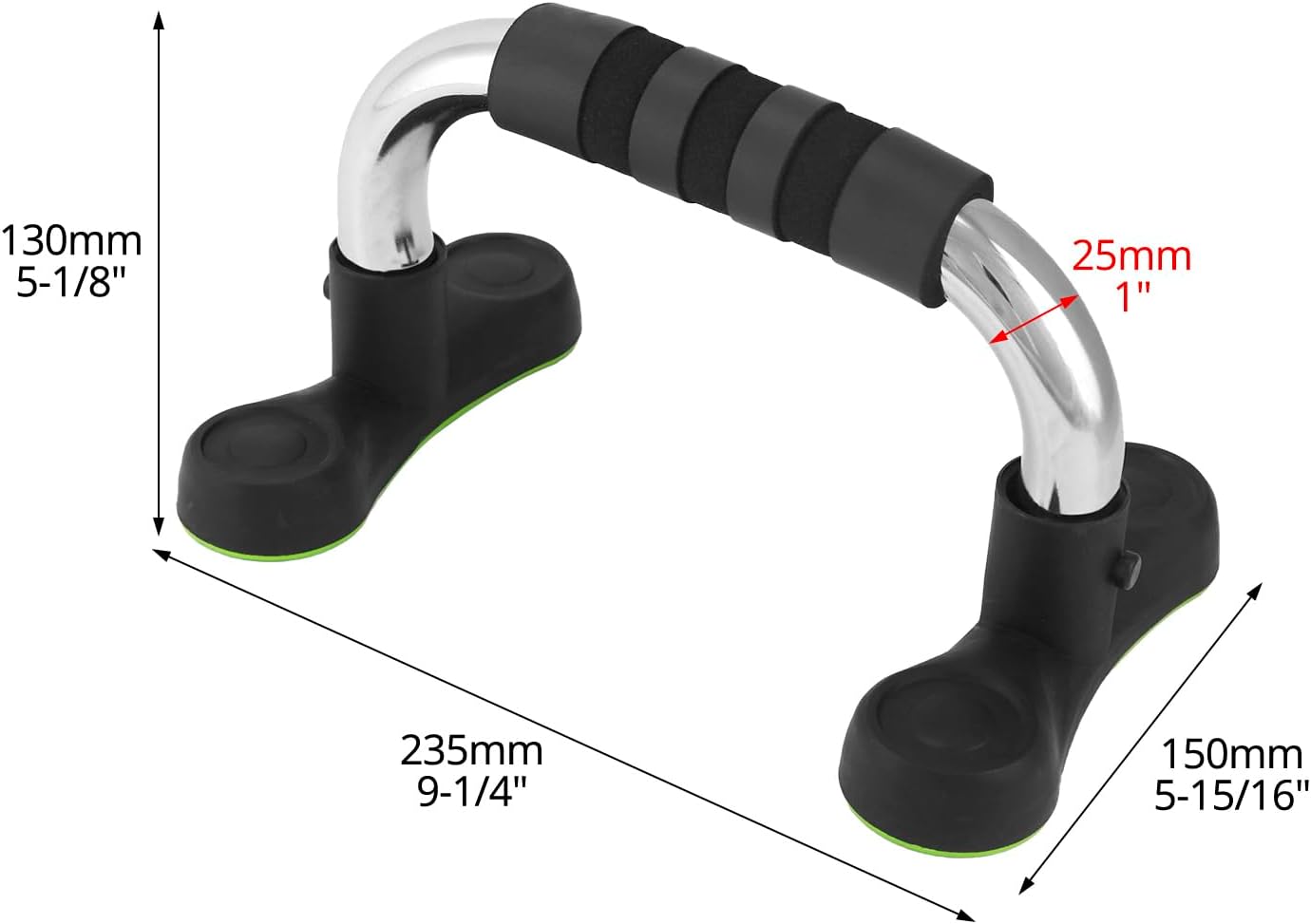 Steel Push Up Handles for Floor, Portable Push Up Stands with Non-Slip Grip, Angled Incline