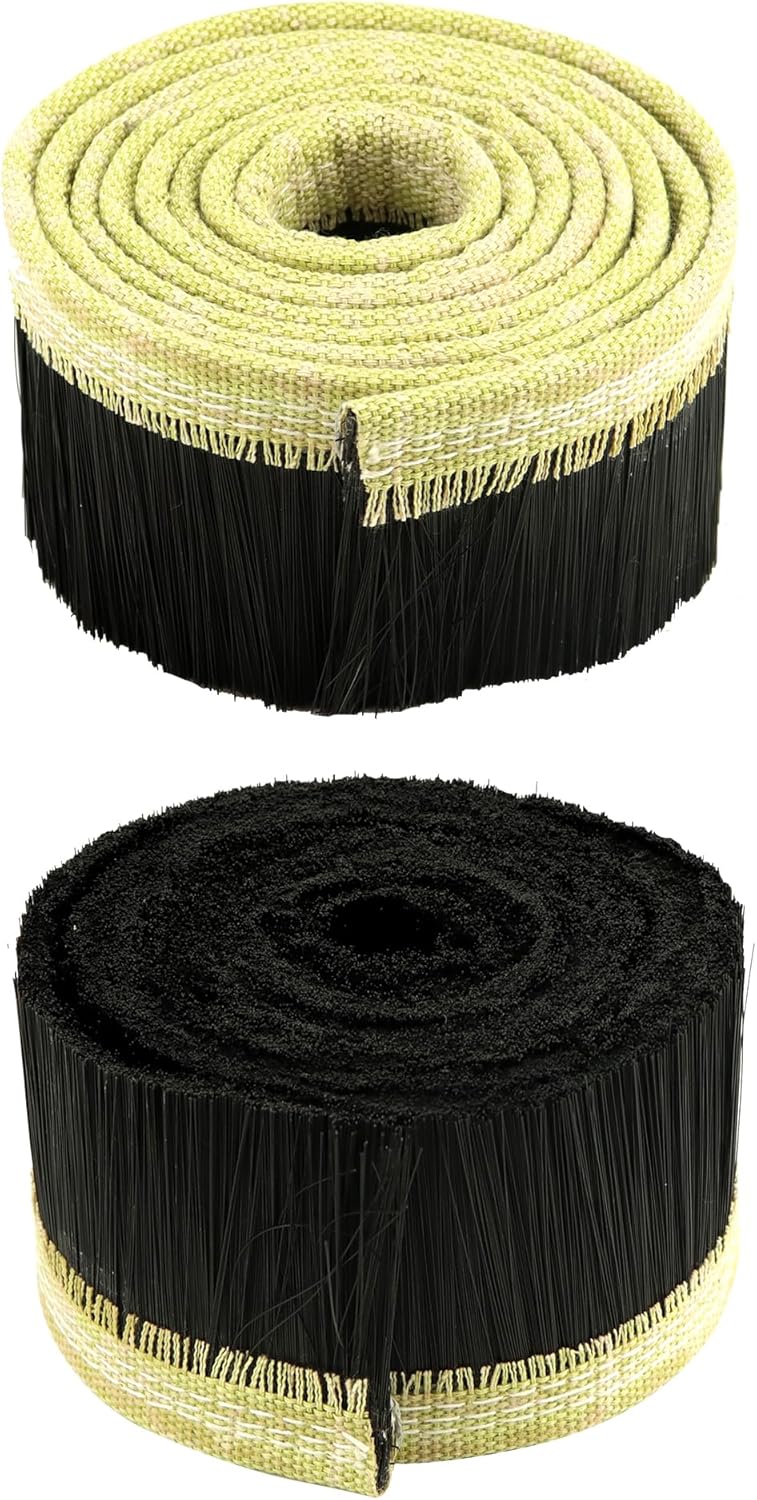 CNC Vacuum Brush, 70MM x 2M Vacuum Cleaner Engraving Machine Dust Shoe Brush Dust Cover for CNC Router Spindle Motor, Black