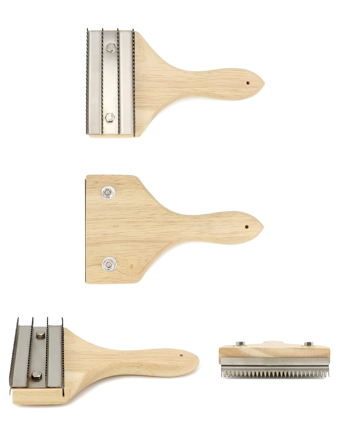 Buffing Wheel Rake – 7-7/8" L x 4 3/4" W Effortlessly Remove Residual Compounds and Metal from Buffing Wheels and Airway Buffing Pads, Stainless Steel Polishing Rake
