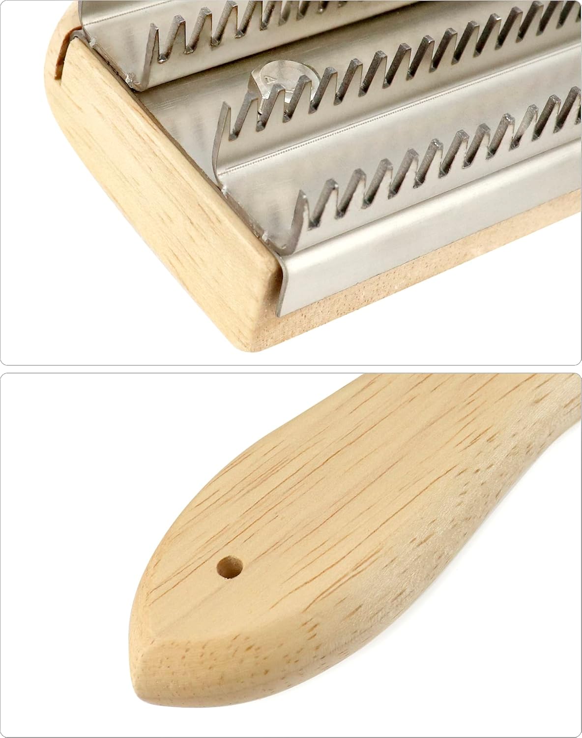 Buffing Wheel Rake – 7-7/8" L x 4 3/4" W Effortlessly Remove Residual Compounds and Metal from Buffing Wheels and Airway Buffing Pads, Stainless Steel Polishing Rake