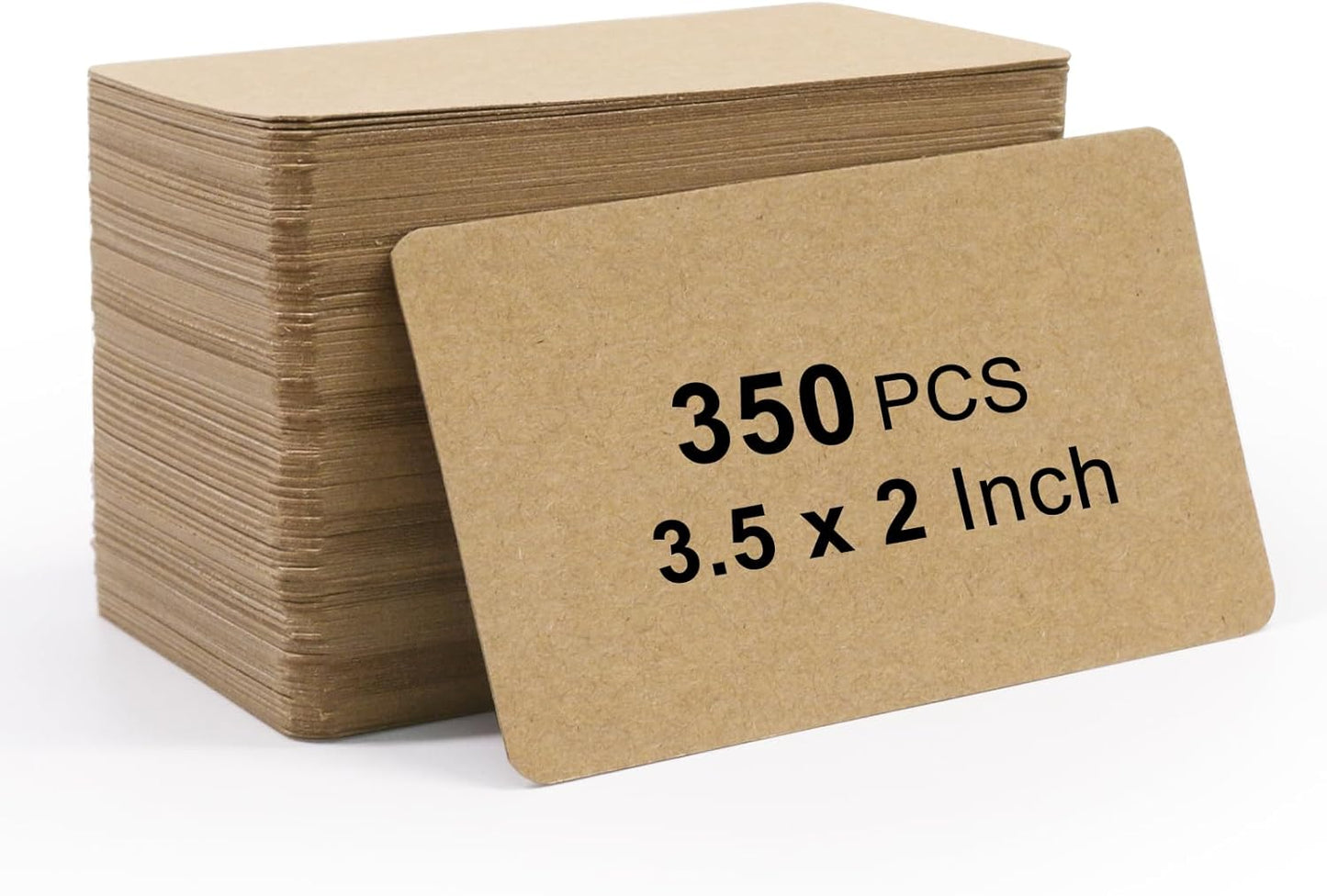 Kraft Blank Business Cards, 350 Pcs Small Manila Message Note Card Paper Tags, 3.5" x 2" Thank You Greeting Gift Cards